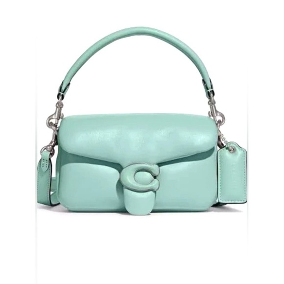 Coach Handbags - COACH Faded Blue Pillow Tabby Leather Shoulder Bag